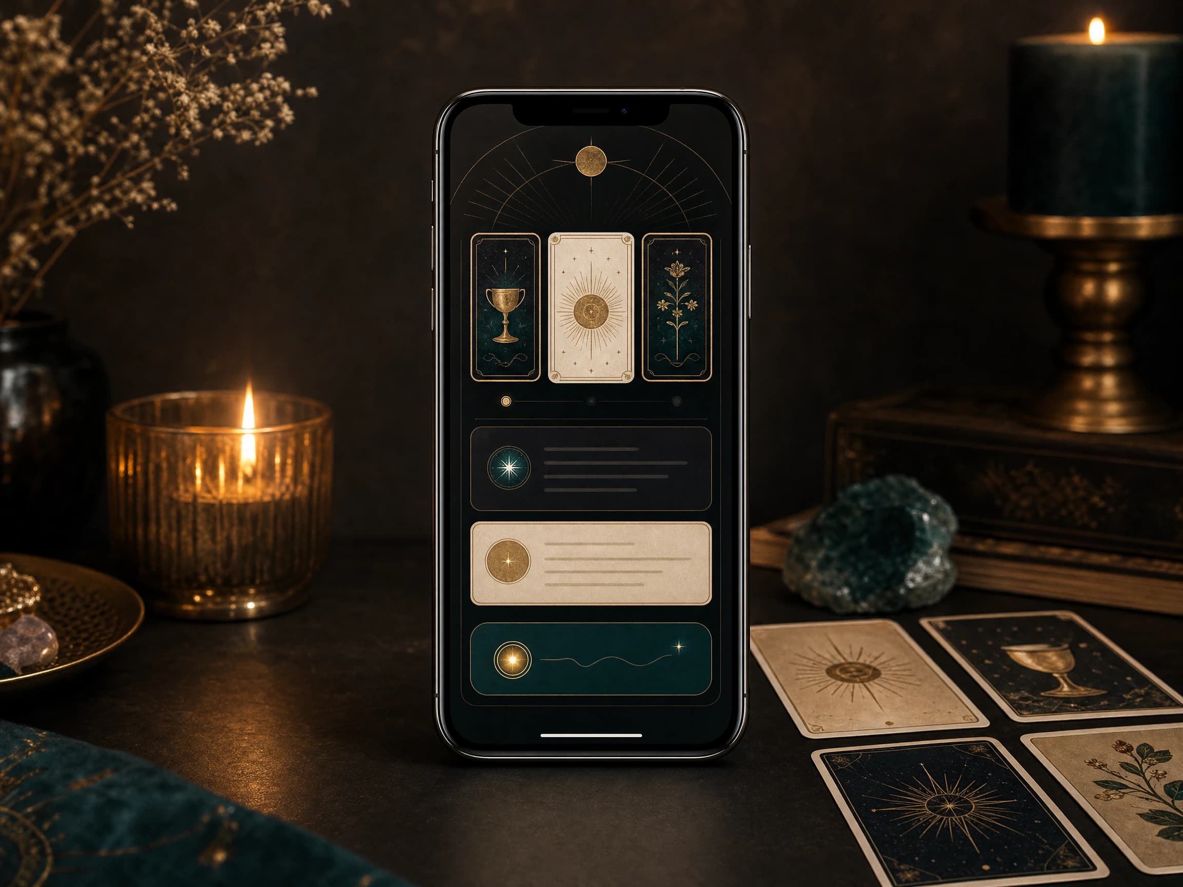 AI-Tarot iPhone reading preview